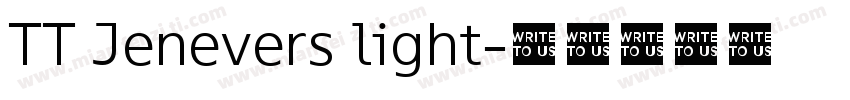 TT Jenevers light字体转换